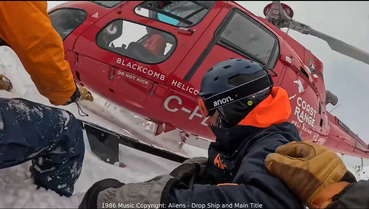 Heli skiing